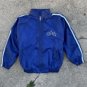 Vintage 80s Angel Face Windbreaker Jacket Embroidered Stars Youth XL